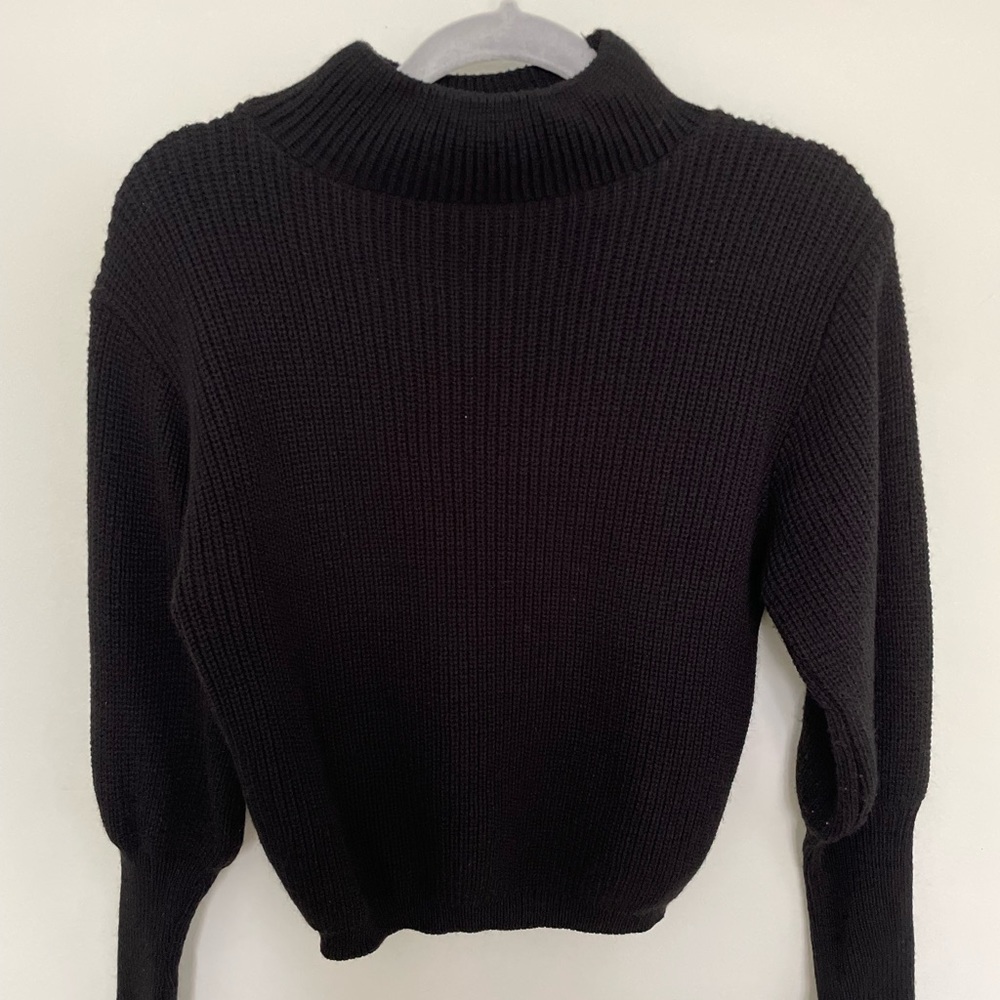 Black Nasty Gal Mock Neck Sweater